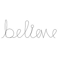 word cursive believe